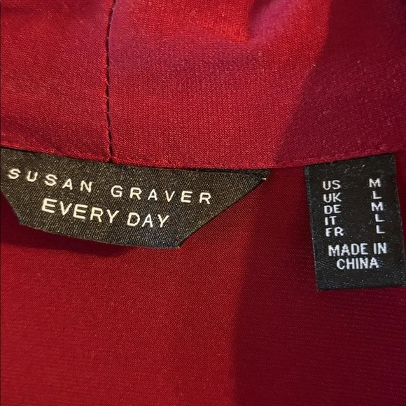 LIKE NEW Susan Graver Liquid Knit Burgundy VEST topper M - Picture 3 of 6